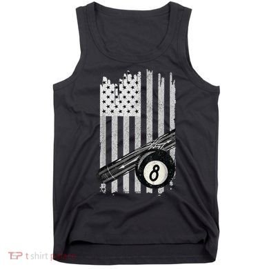 American Flag Pool Table Billiard 8 Ball Wear Tank Top