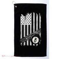 American Flag Pool Table Billiard 8 Ball Wear Golf Towel thumb 0