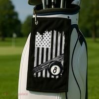 American Flag Pool Table Billiard 8 Ball Wear Golf Towel thumb 2