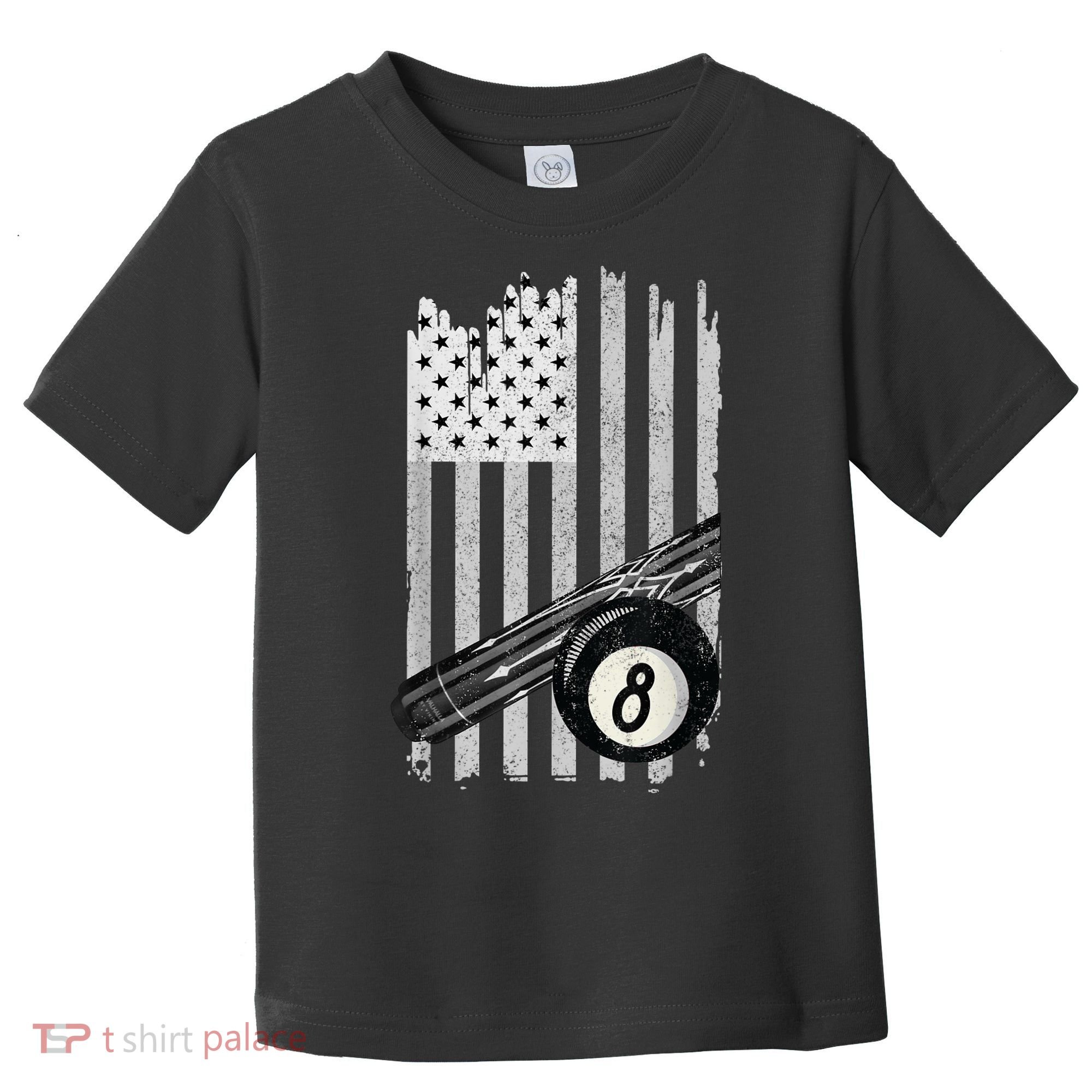 American Flag Pool Table Billiard 8 Ball Wear Toddler T-Shirt