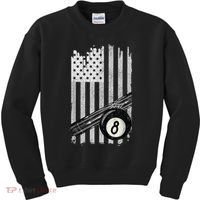 American Flag Pool Table Billiard 8 Ball Wear Kids Sweatshirt thumb 0