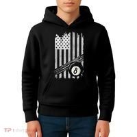American Flag Pool Table Billiard 8 Ball Wear Kids Hoodie thumb 4