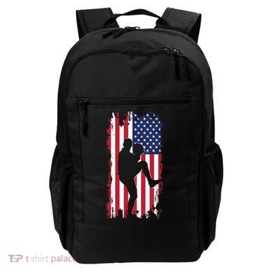 American Flag Pitcher Baseball Apparel Great Gift Baseball Gift Backpack