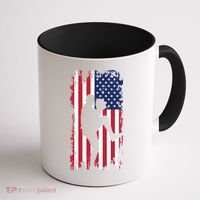 American Flag Pitcher Baseball Apparel Great Gift Baseball Gift Coffee Mug thumb 1