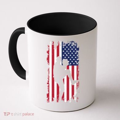 American Flag Pitcher Baseball Apparel Great Gift Baseball Gift Coffee Mug