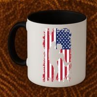 American Flag Pitcher Baseball Apparel Great Gift Baseball Gift Coffee Mug thumb 2