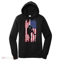 American Flag Pitcher Baseball Apparel Great Gift Baseball Gift Women's Hoodie thumb 0