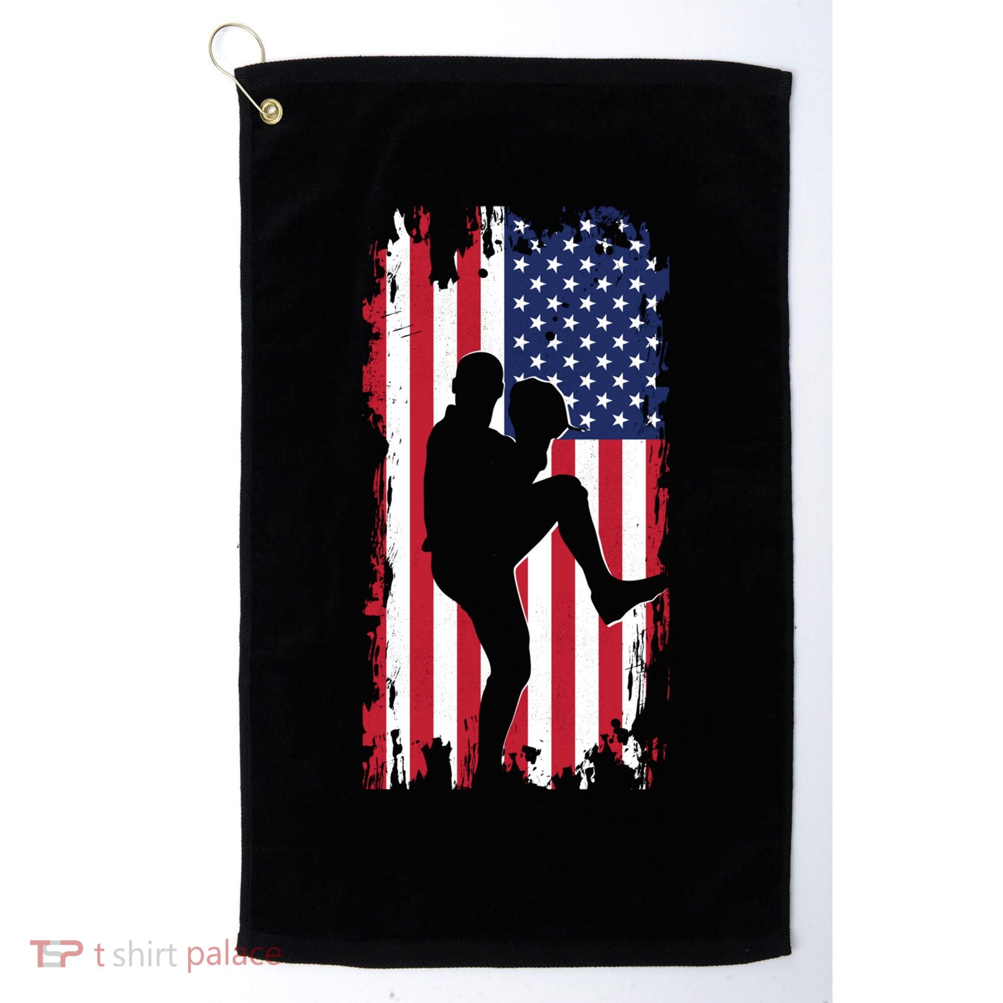 American Flag Pitcher Baseball Apparel Great Gift Baseball Gift Golf Towel