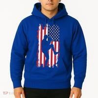 American Flag Pitcher Baseball Apparel Great Gift Baseball Gift Hoodie thumb 2