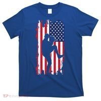 American Flag Pitcher Baseball Apparel Great Gift Baseball Gift T-Shirt thumb 0