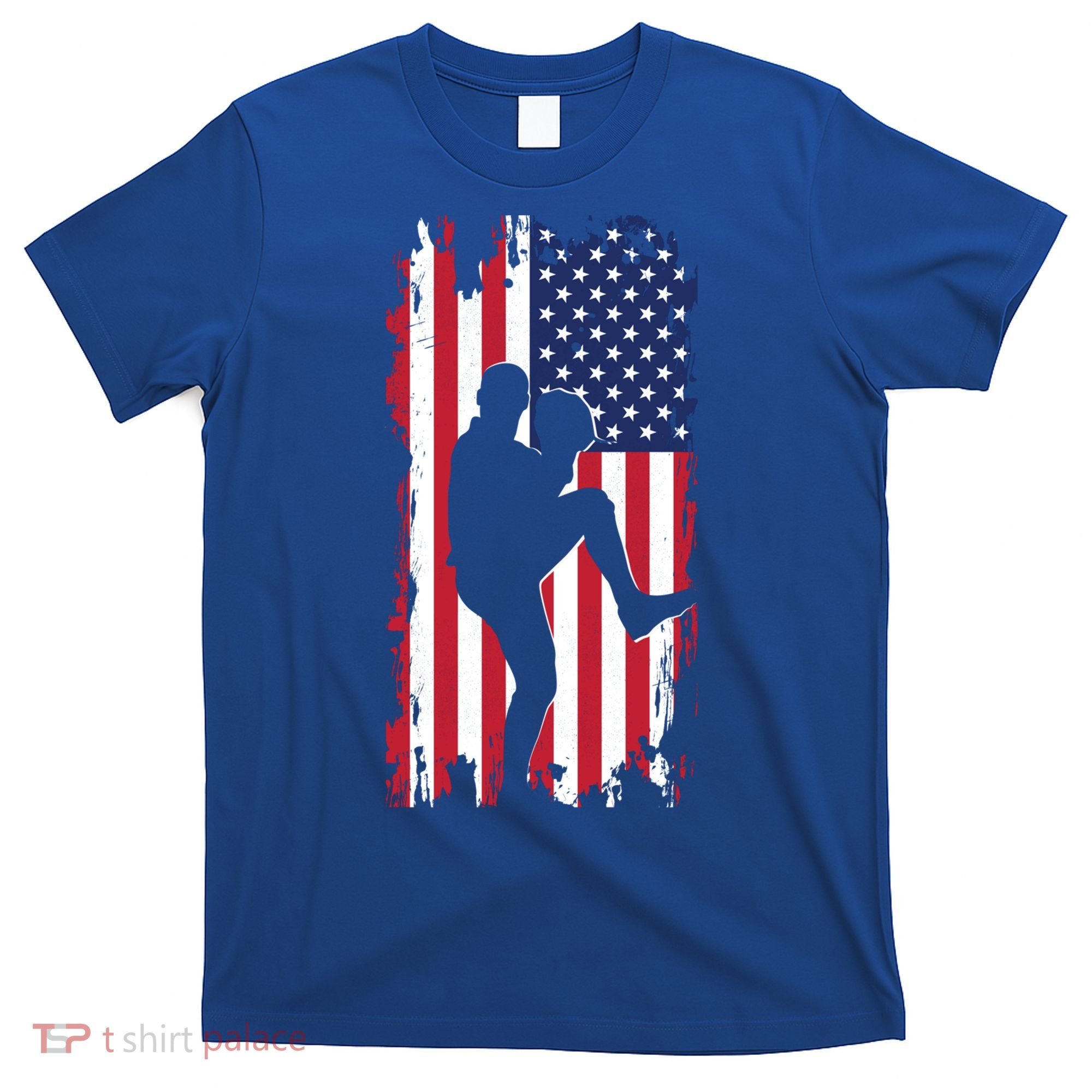 American Flag Pitcher Baseball Apparel Great Gift Baseball Gift T-Shirt