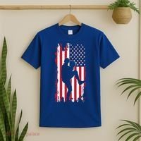 American Flag Pitcher Baseball Apparel Great Gift Baseball Gift T-Shirt thumb 2