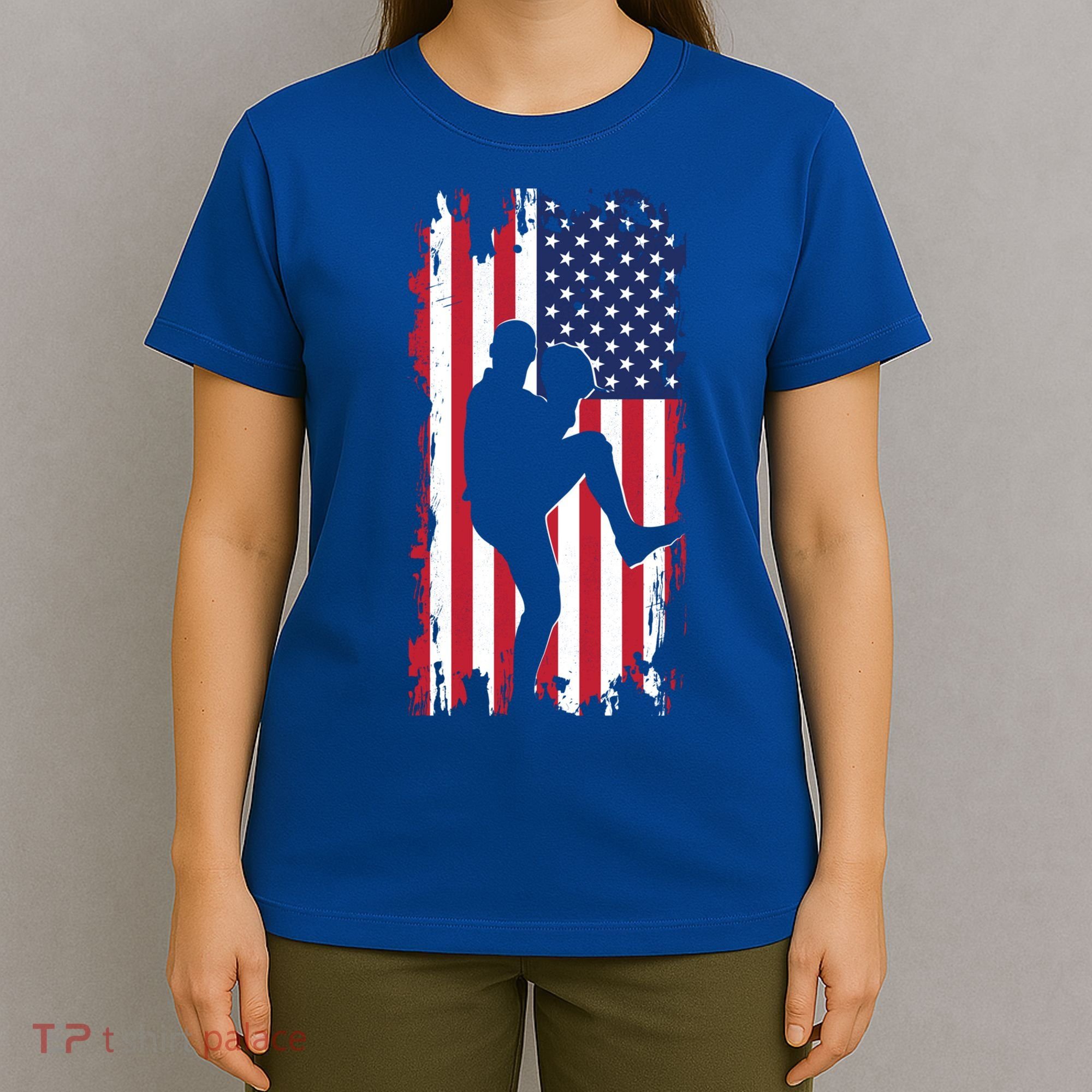 American Flag Pitcher Baseball Apparel Great Gift Baseball Gift T-Shirt
