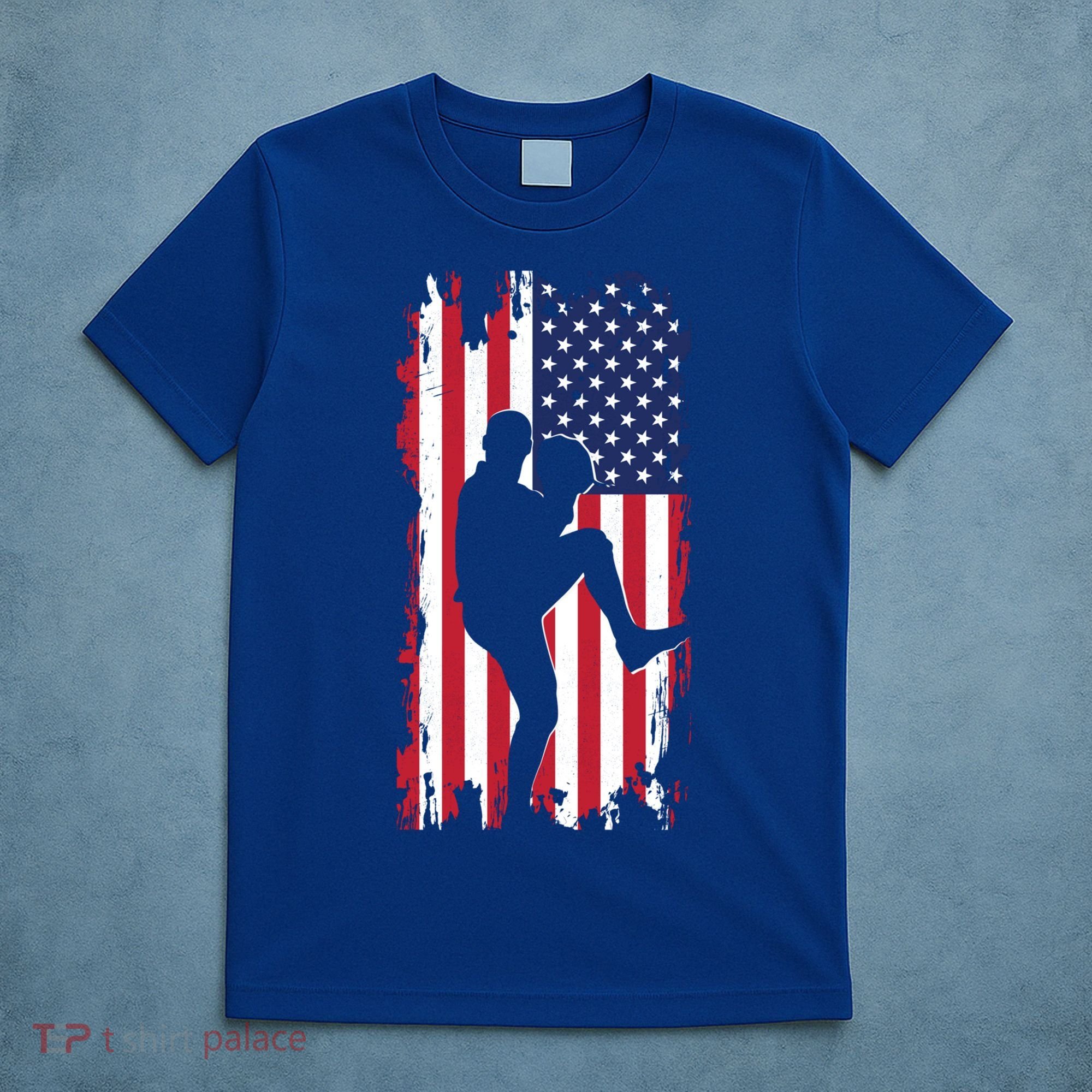 American Flag Pitcher Baseball Apparel Great Gift Baseball Gift T-Shirt