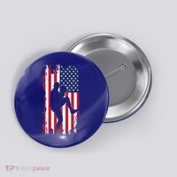 American Flag Pitcher Baseball Apparel Great Gift Baseball Gift Button thumb 0