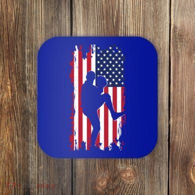 American Flag Pitcher Baseball Apparel Great Gift Baseball Gift Coaster