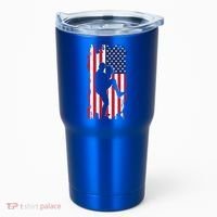 American Flag Pitcher Baseball Apparel Great Gift Baseball Gift Tumbler thumb 0