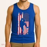 American Flag Pitcher Baseball Apparel Great Gift Baseball Gift Tank Top thumb 3