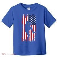 American Flag Pitcher Baseball Apparel Great Gift Baseball Gift Toddler T-Shirt thumb 0