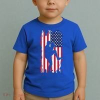 American Flag Pitcher Baseball Apparel Great Gift Baseball Gift Toddler T-Shirt thumb 2