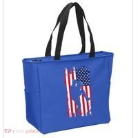 American Flag Pitcher Baseball Apparel Great Gift Baseball Gift Tote Bag thumb 2