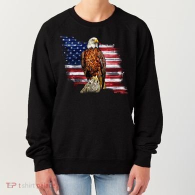 American Flag Patriotic Eagle Vintage Women's Sweatshirt