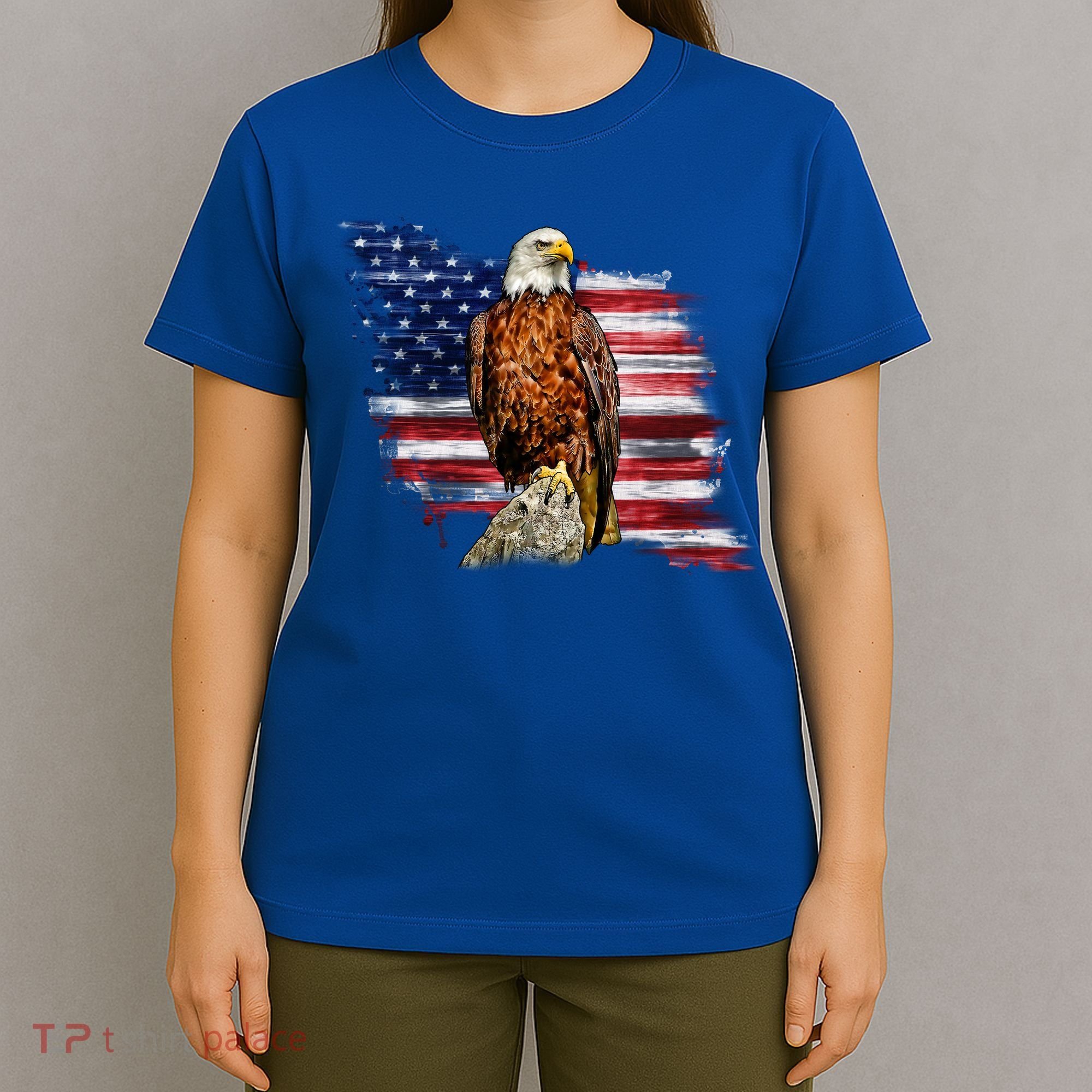 American Flag Patriotic Eagle Vintage T-Shirt