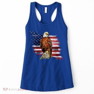 American Flag Patriotic Eagle Vintage Women's Tank Top