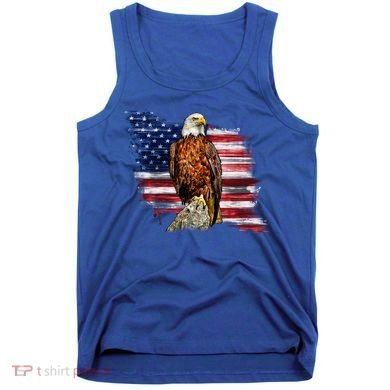 American Flag Patriotic Eagle Vintage Tank Top