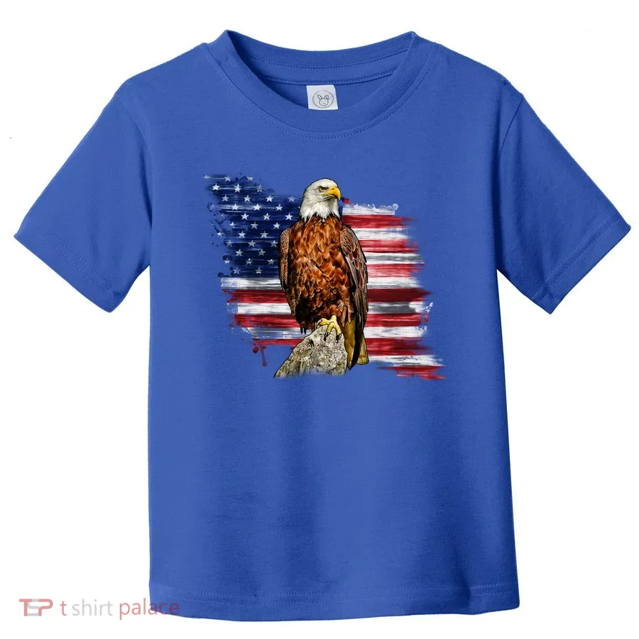 American Flag Patriotic Eagle Vintage Toddler T-Shirt