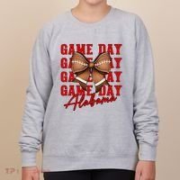 Alabama Football Pretty Coquette Style Bow Women's Sweatshirt thumb 0