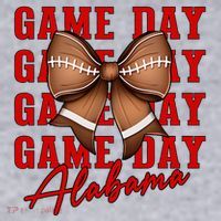 Alabama Football Pretty Coquette Style Bow Women's Sweatshirt thumb 2