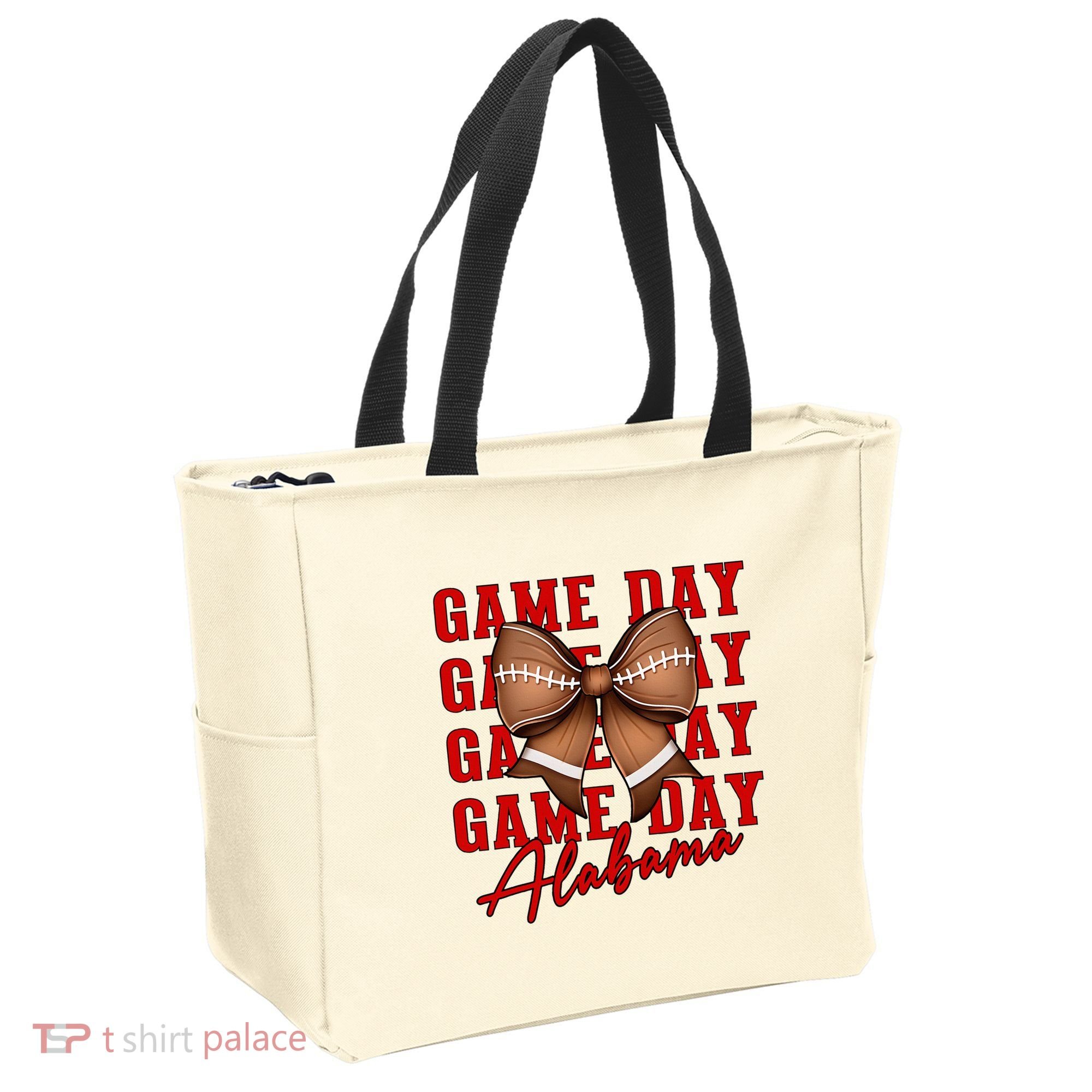 Alabama Football Pretty Coquette Style Bow Tote Bag