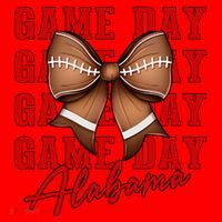 Alabama Football Pretty Coquette Style Bow Santa Hat thumb 1