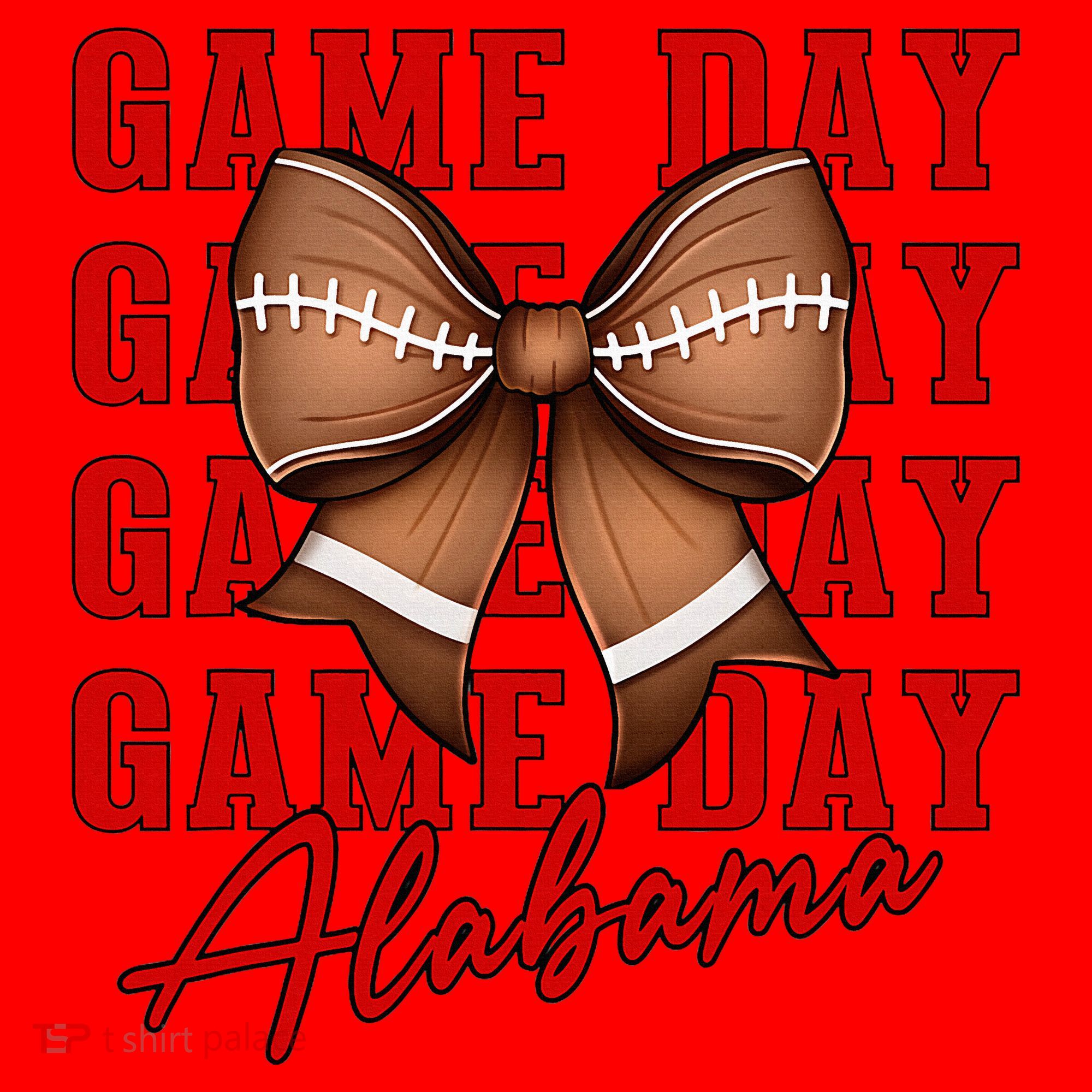 Alabama Football Pretty Coquette Style Bow Santa Hat