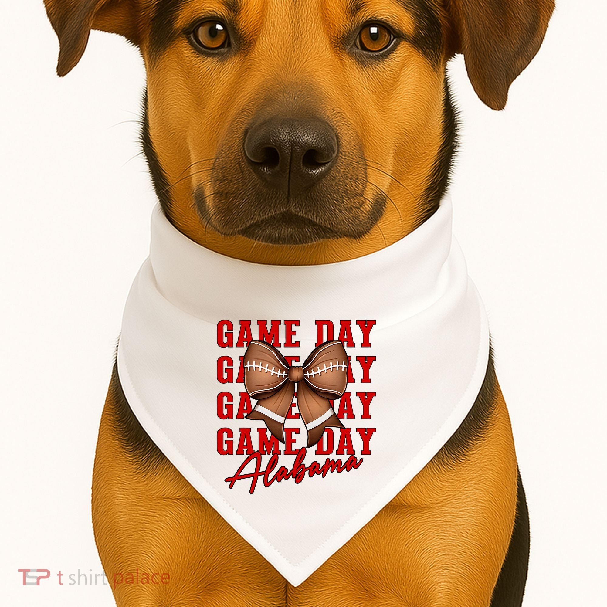 Alabama Football Pretty Coquette Style Bow USA-Made Doggie Bandana