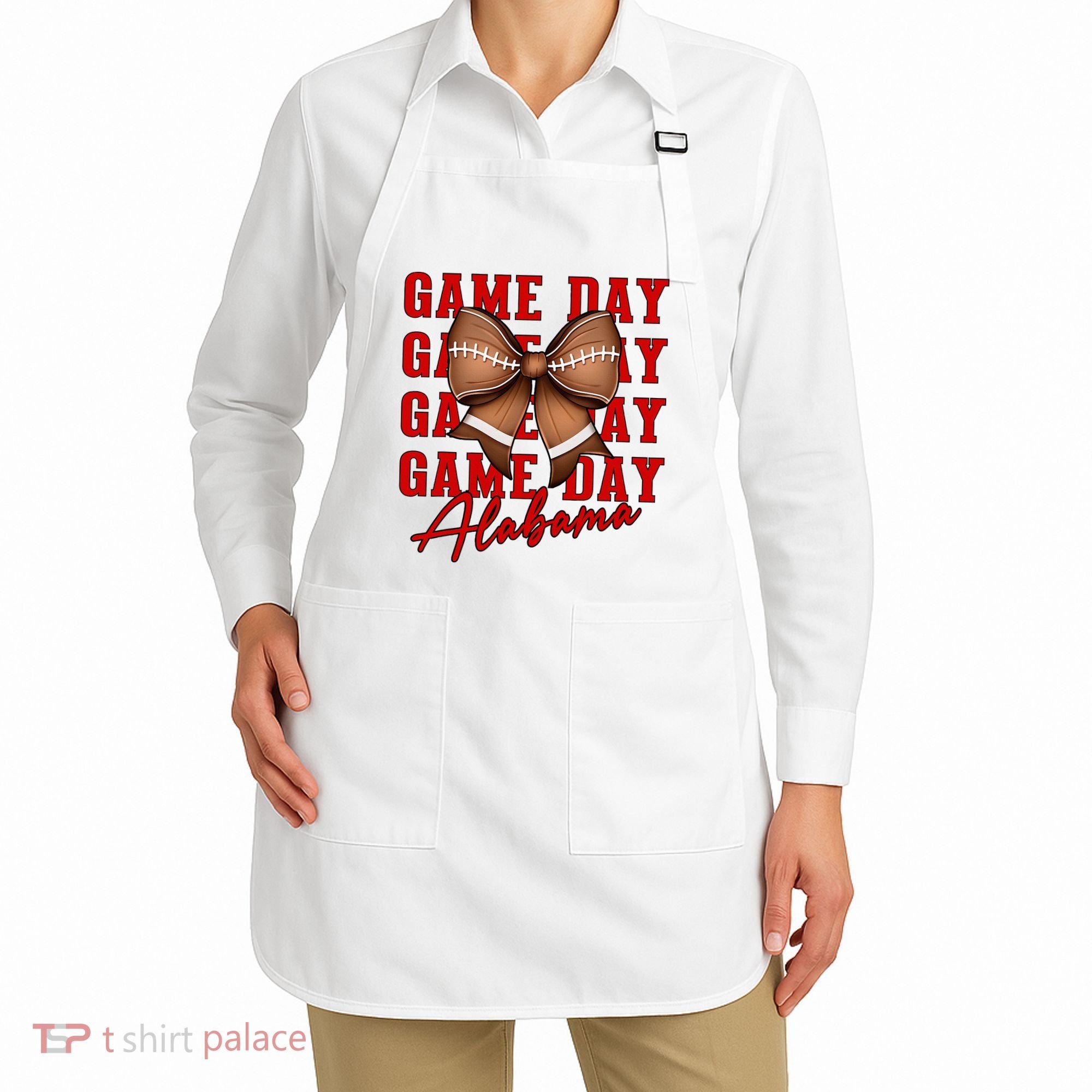 Alabama Football Pretty Coquette Style Bow Apron