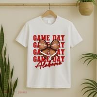 Alabama Football Pretty Coquette Style Bow T-Shirt thumb 2