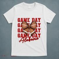 Alabama Football Pretty Coquette Style Bow T-Shirt thumb 5