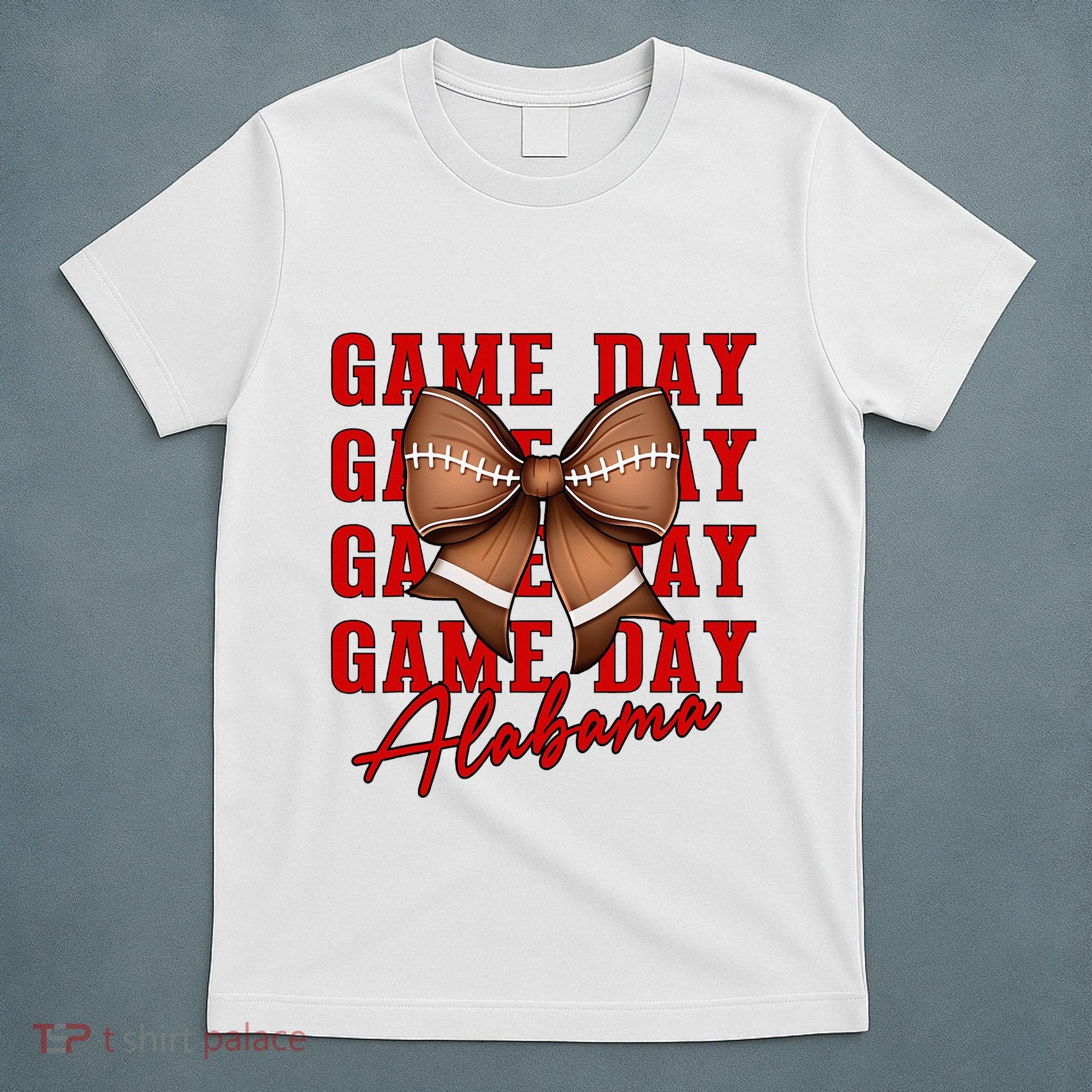 Alabama Football Pretty Coquette Style Bow T-Shirt