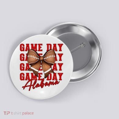 Alabama Football Pretty Coquette Style Bow Button