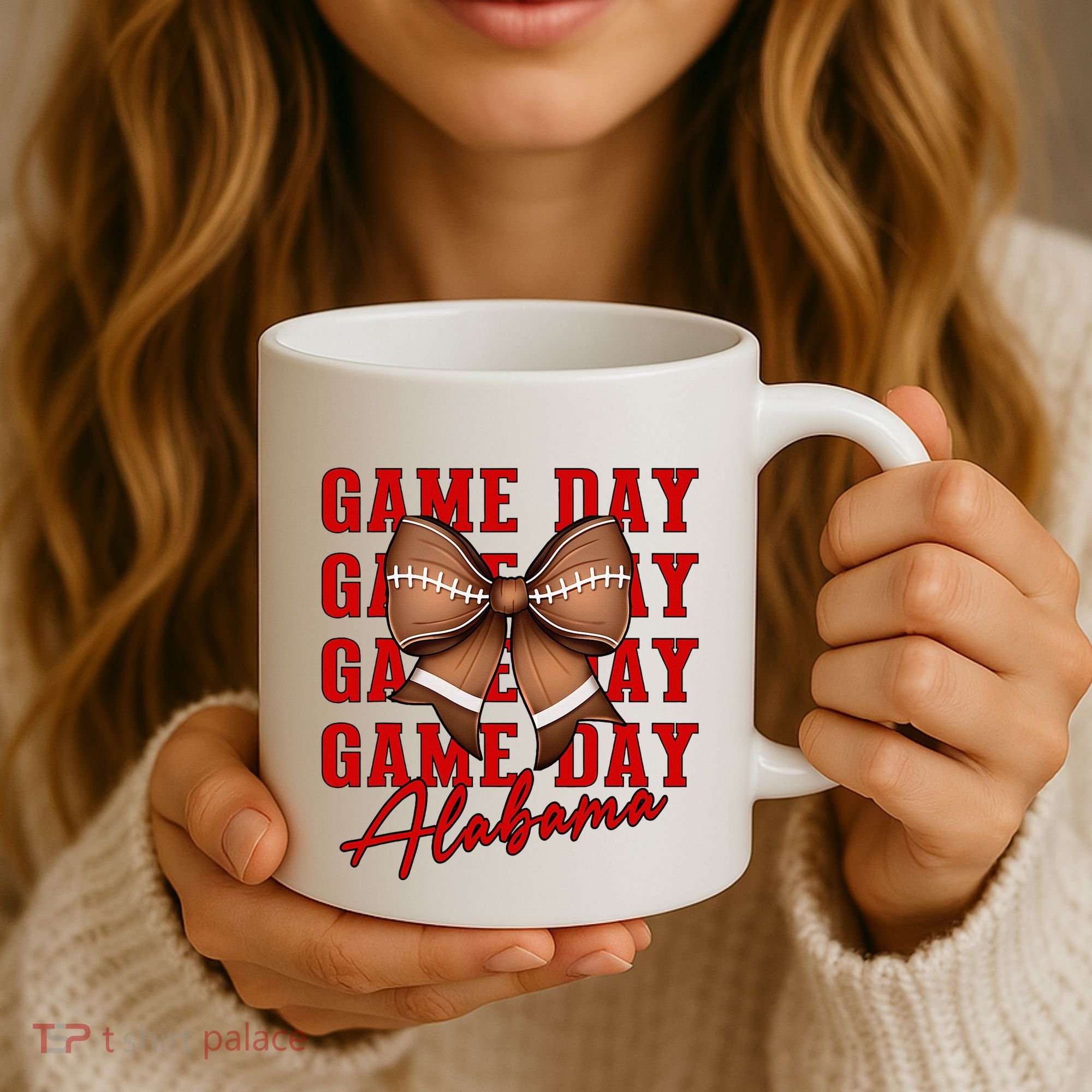 Alabama Football Pretty Coquette Style Bow Coffee Mug