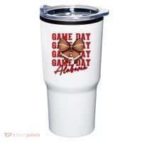 Alabama Football Pretty Coquette Style Bow Tumbler thumb 0