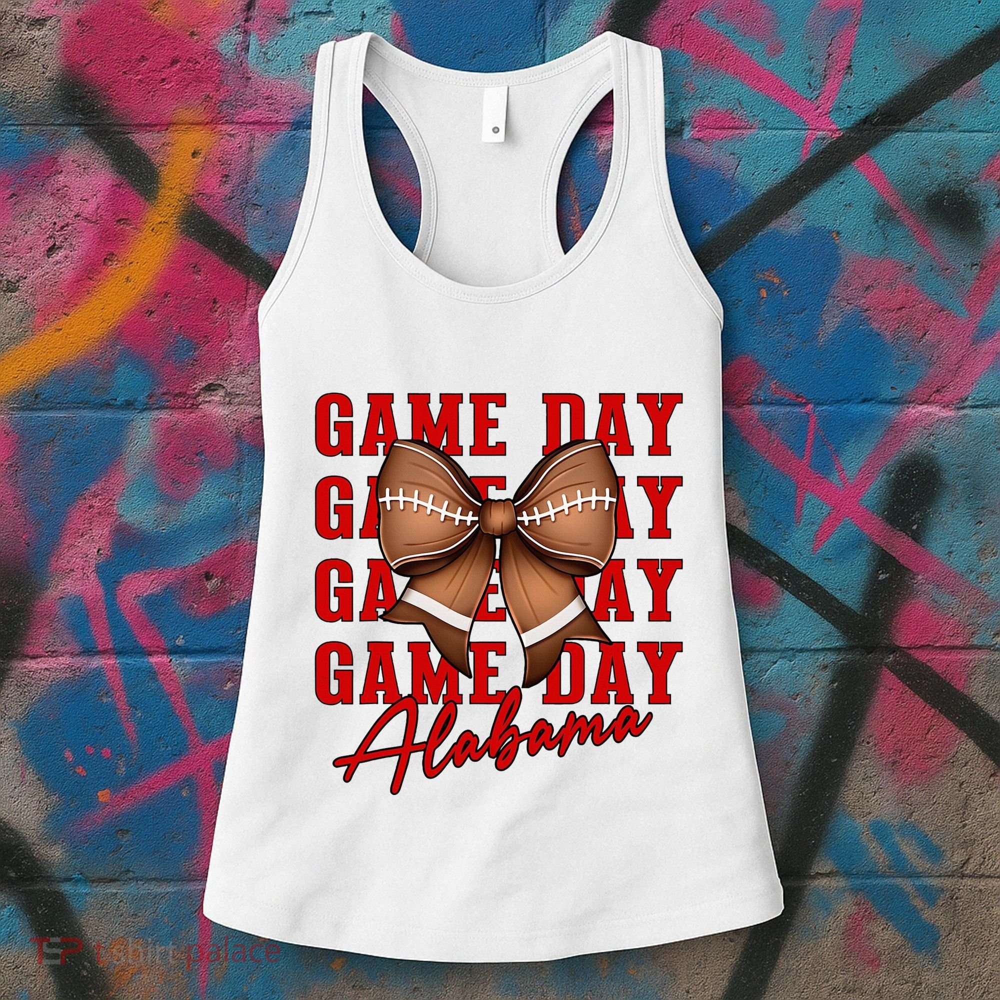 Alabama Football Pretty Coquette Style Bow Women's Tank Top