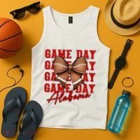 Alabama Football Pretty Coquette Style Bow Tank Top thumb 4