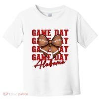 Alabama Football Pretty Coquette Style Bow Toddler T-Shirt thumb 0
