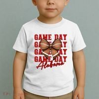 Alabama Football Pretty Coquette Style Bow Toddler T-Shirt thumb 2