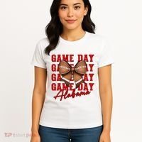Alabama Football Pretty Coquette Style Bow Women's T-Shirt thumb 4