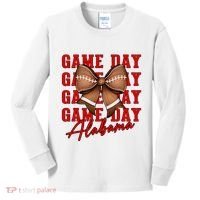 Alabama Football Pretty Coquette Style Bow Kids Long Sleeve Shirt thumb 0