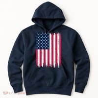 American Flag Patriotic 4th of July Independence Day Hoodie thumb 0